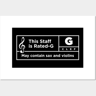 This Staff is Rated G - Funny Musician Posters and Art